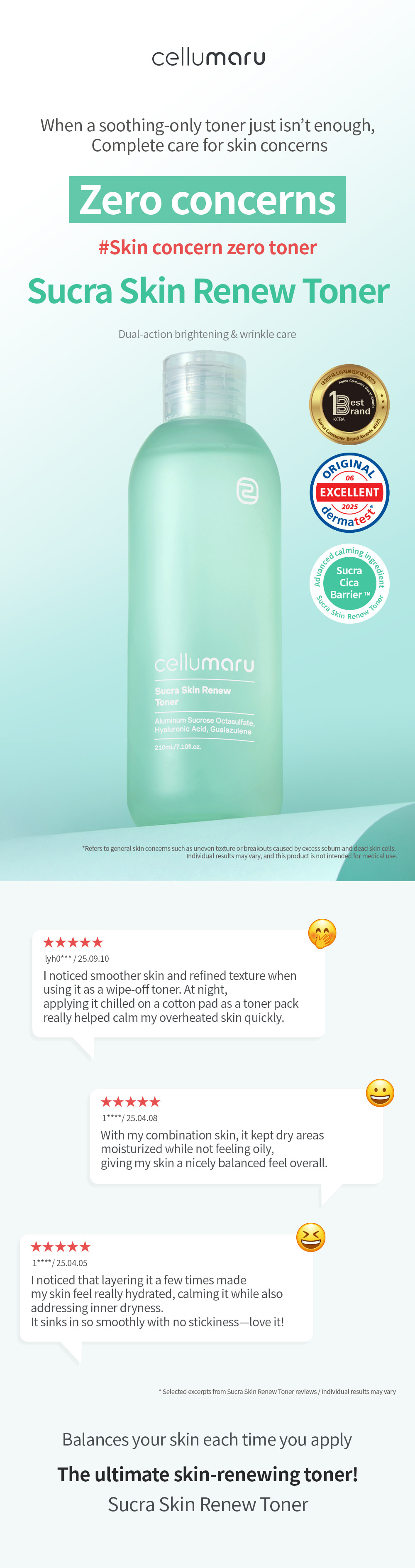 Sucra Skin Renew Toner for sensitive and redness-prone skin