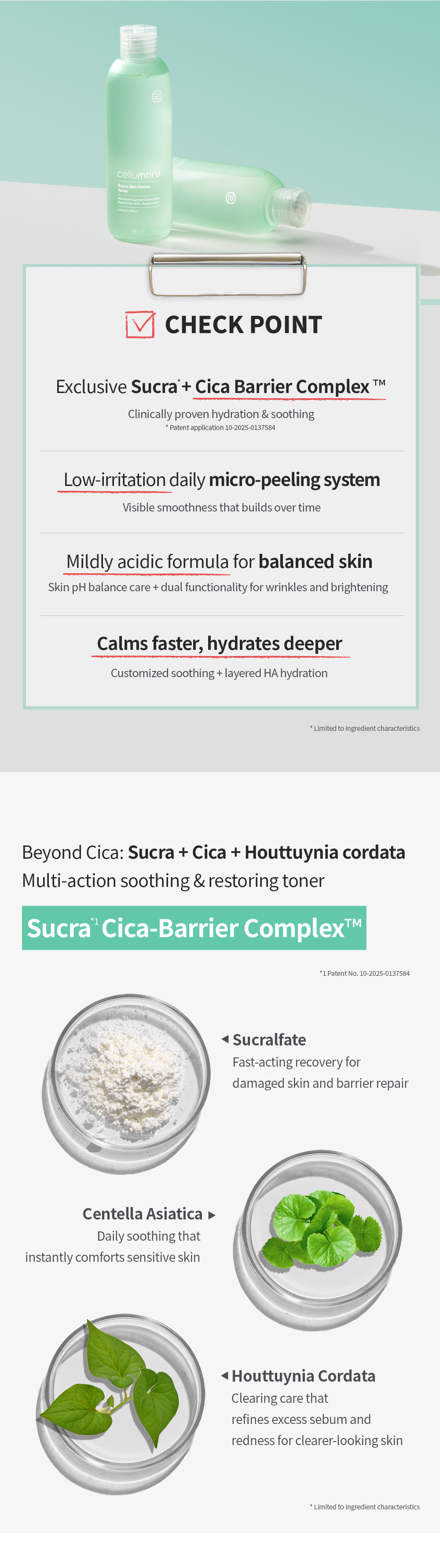 Korean toner with SucraEX Soothing Complex for skin renewal