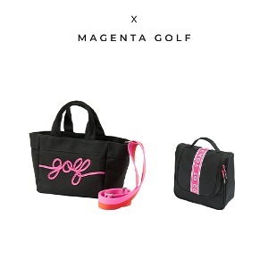 X MAGENTA GOLF TOTE BAG+READY TO GO [GOLF EMBROIDERY]