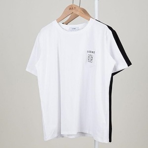 로에베 페이크 엠보 포켓 아나그램 코튼 저지 티셔츠 [H4820] A5