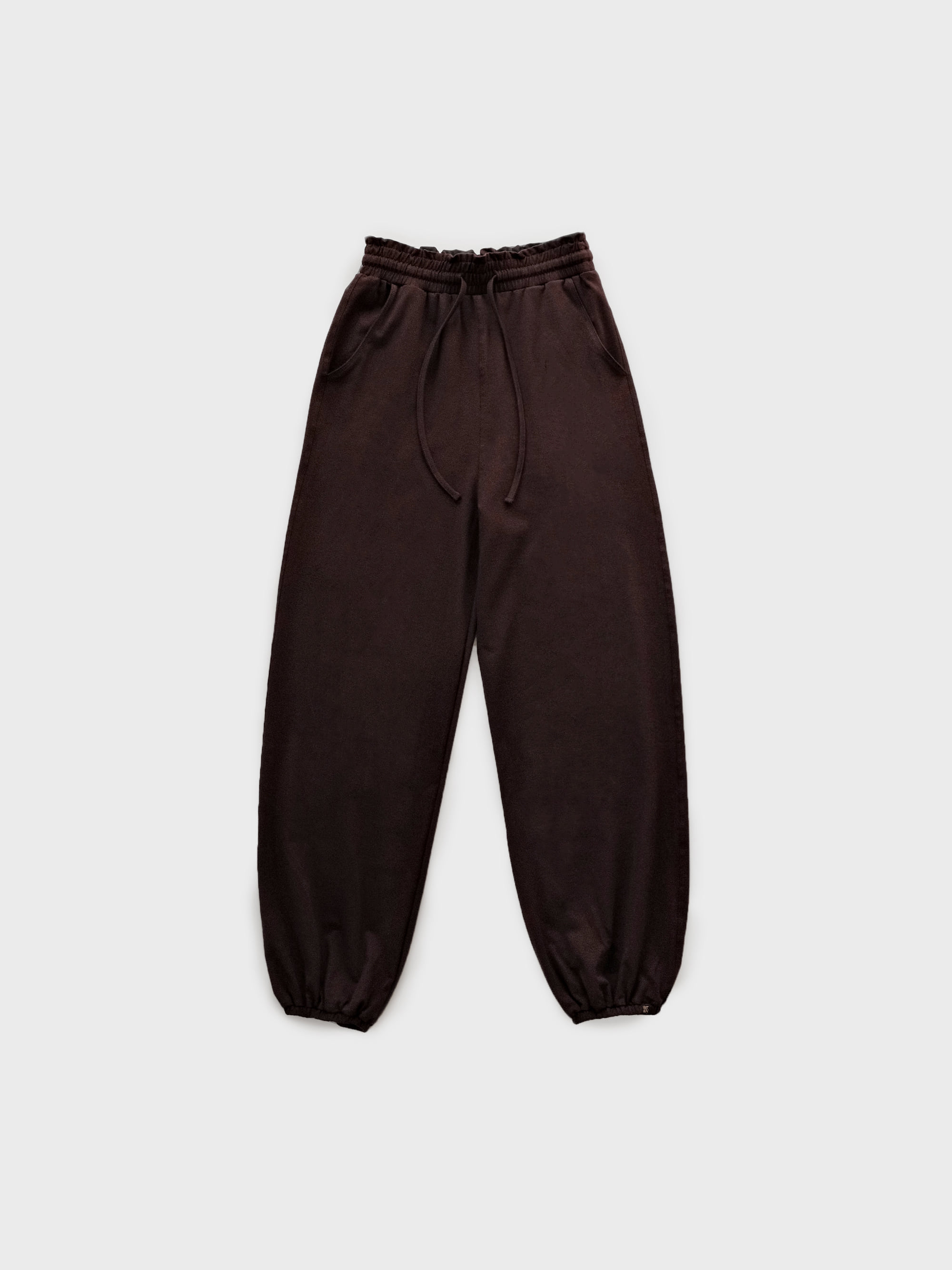 [3차] Ruffle banding pants - chocolate brown