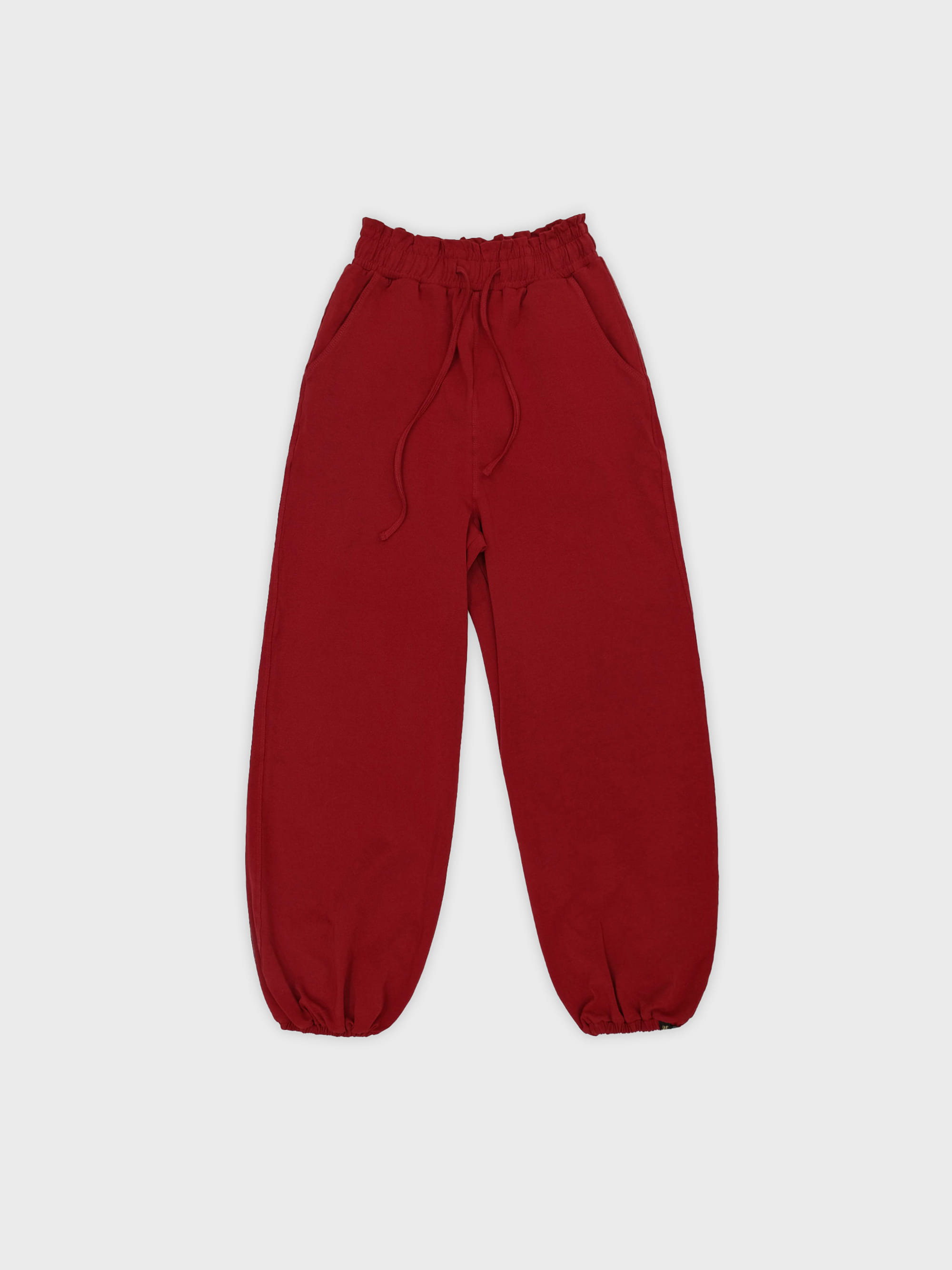 (2차) (*New color) Ruffle banding pants - deep red
