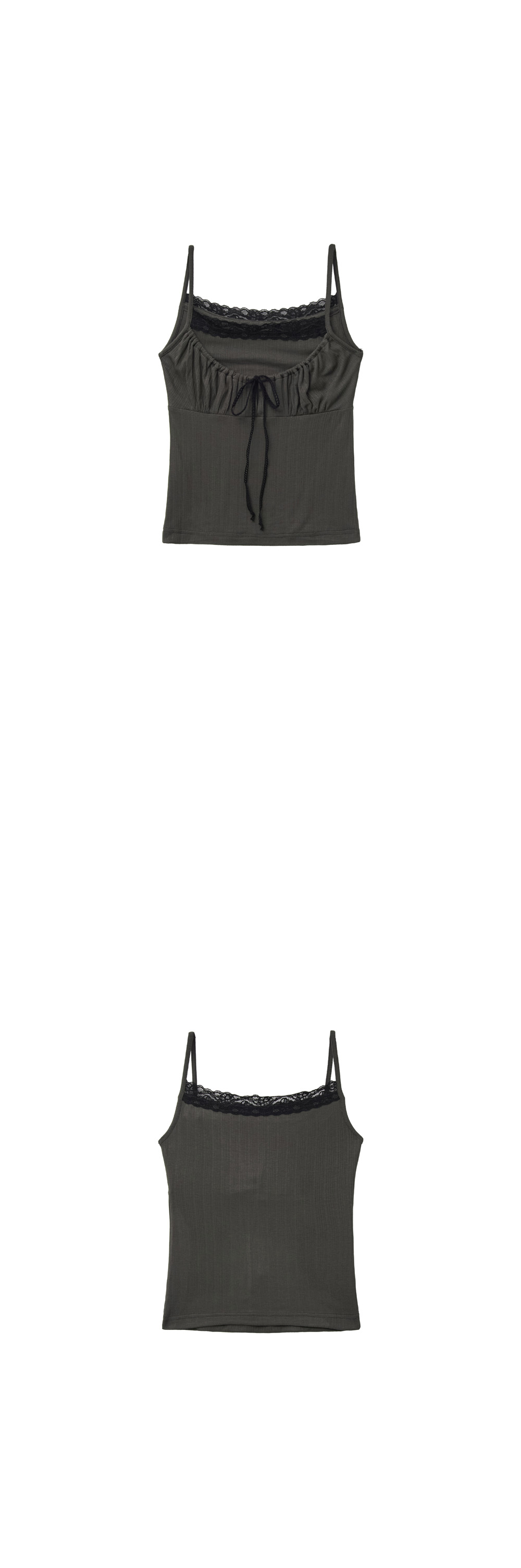 UUUUP DAISY SLEEVELESS TOP - 3 COLORS CHARCOAL