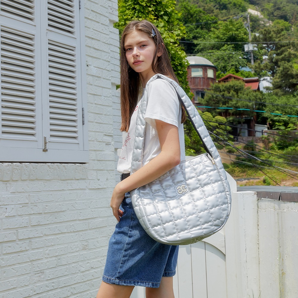 ANOETIC] ANC QUILTING BIG BAG_SILVER - KATZ by LDF