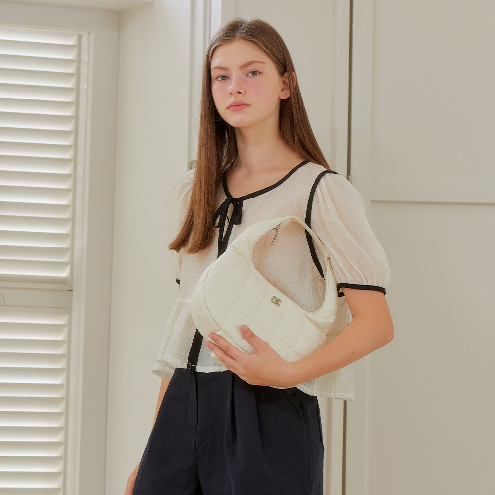 ◆ANOETIC◆ ANC QUILTING BIG BAG_IVORY ANOETIC] ANC QUILTING TOTE BAG_IVORY - KATZ by LDF