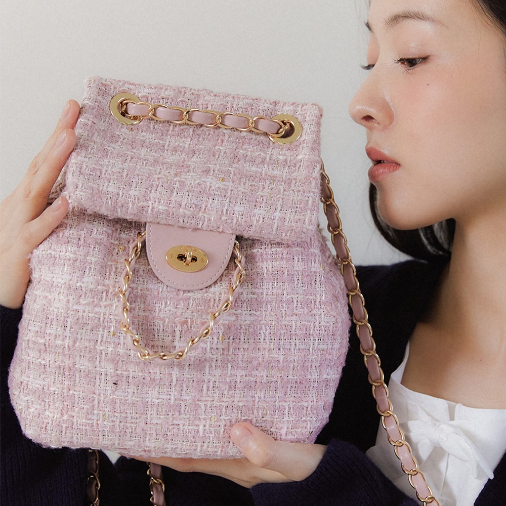 ★ANOETIC★ ANC TWEED CLASSIC BACKPACKPINK m1037_1103962 ANOETIC] ANC TWEED CLASSIC BACKPACK_PINK - KATZ by LDF