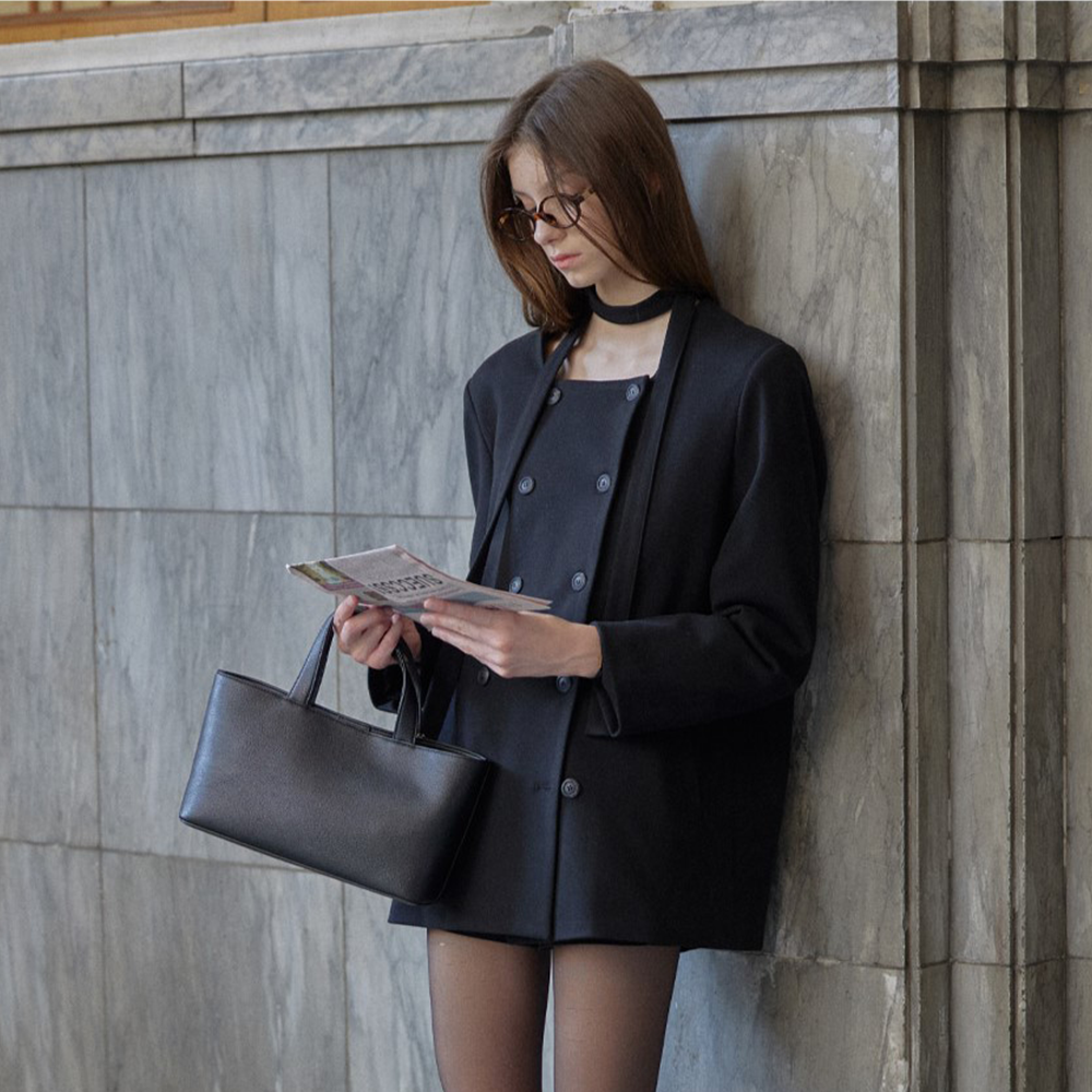 【Letter from moon】24fw Toff Scarf Double Wool Jacket MUSINSA | LETTER FROM MOON Top Scarf Double Wool Jacket (Black)