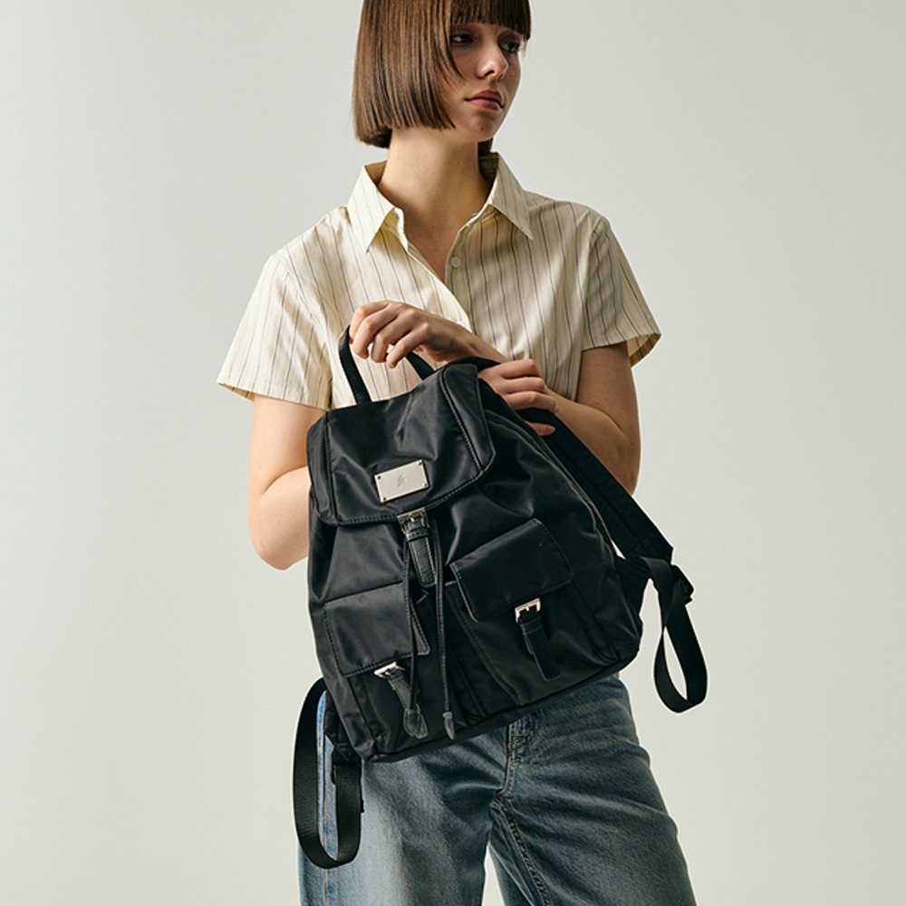 【SALAD BOWLS】SYMBOL NYLON SMALL BACKPACK SALAD BOWLS] SYMBOL NYLON BACKPACK [BLACK] - KATZ by LDF
