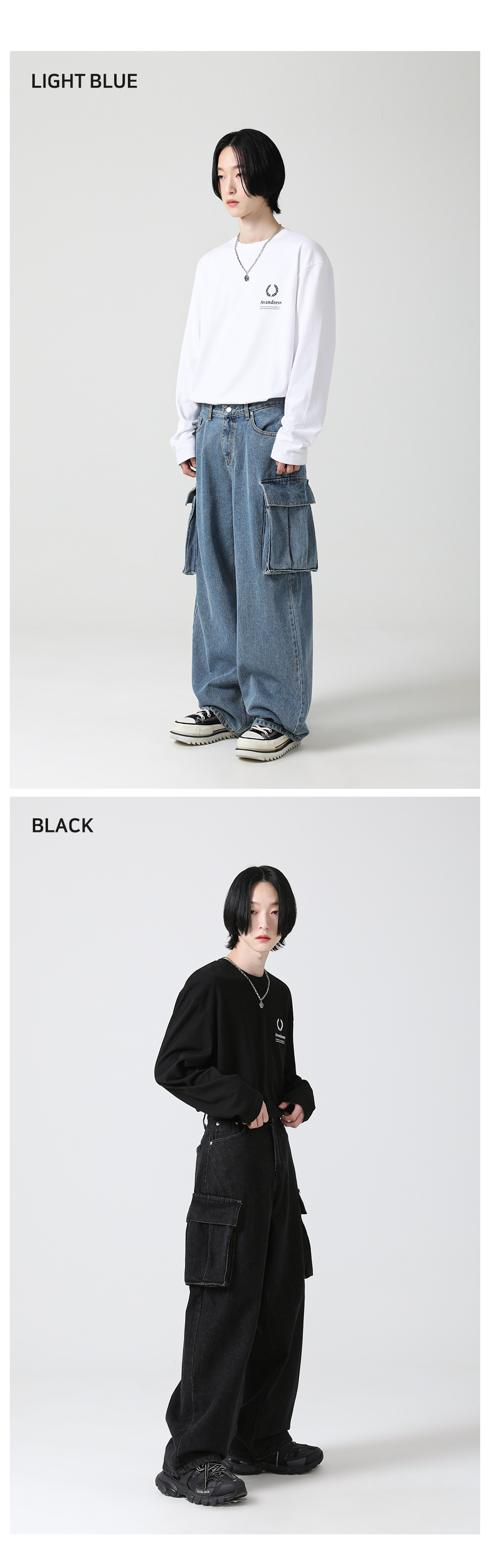 AVANDRESS] real wide cargo pants BLACK - KATZ by LDF