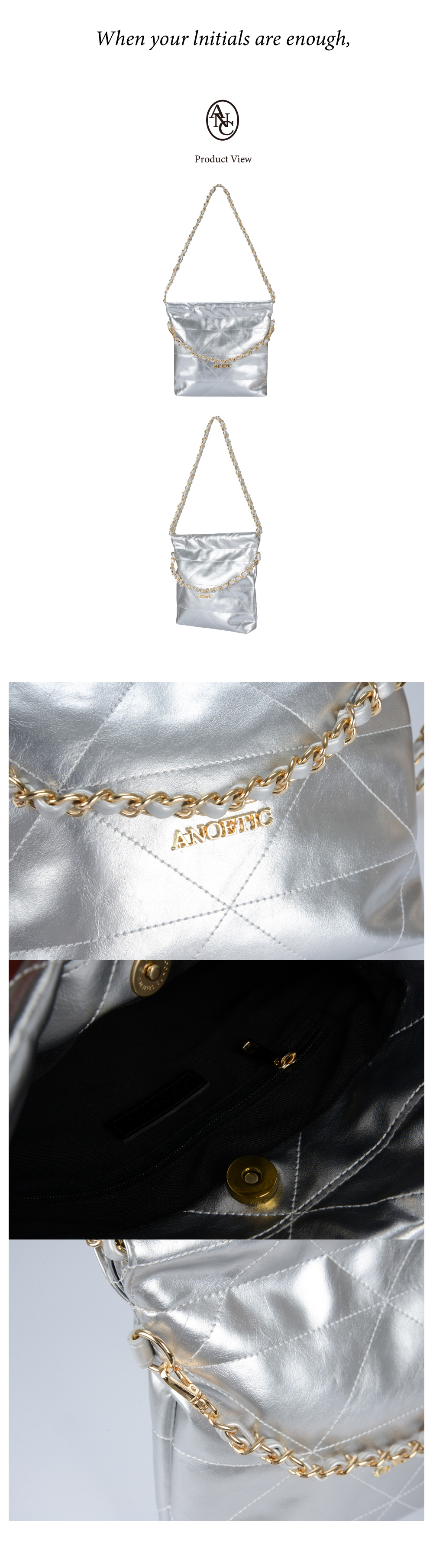 ◆ANOETIC◆ ANC TINY JOURNEY BAG_SILVER ANOETIC] ANC TINY JOURNEY BAG_SILVER - KATZ by LDF