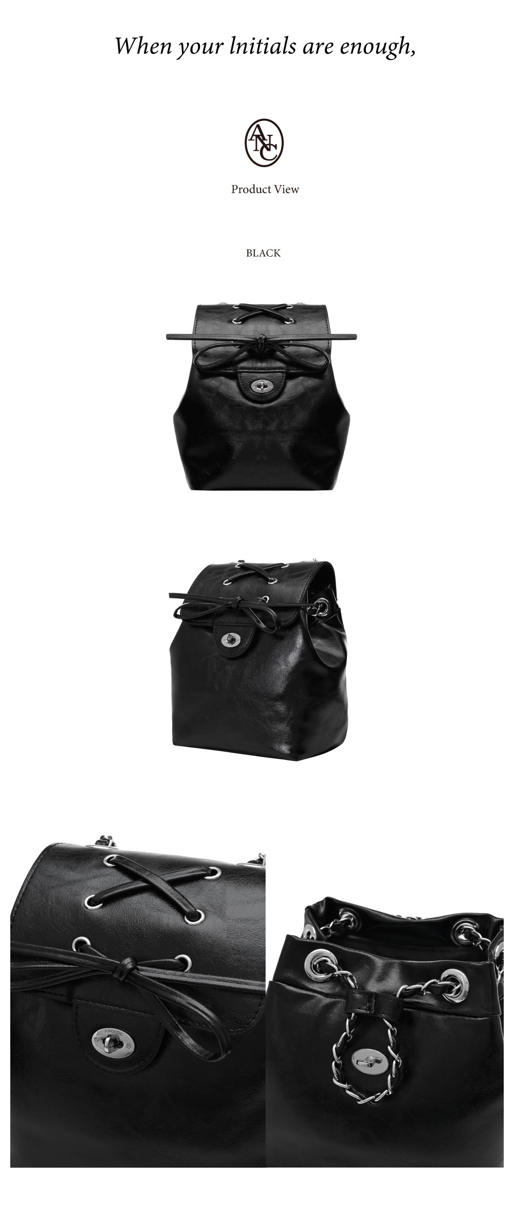 ★ANOETIC★ ANC RIBBON CLASSIC BACKPACK_3COLOR Designer fashion, Seoul-fully created | W Concept