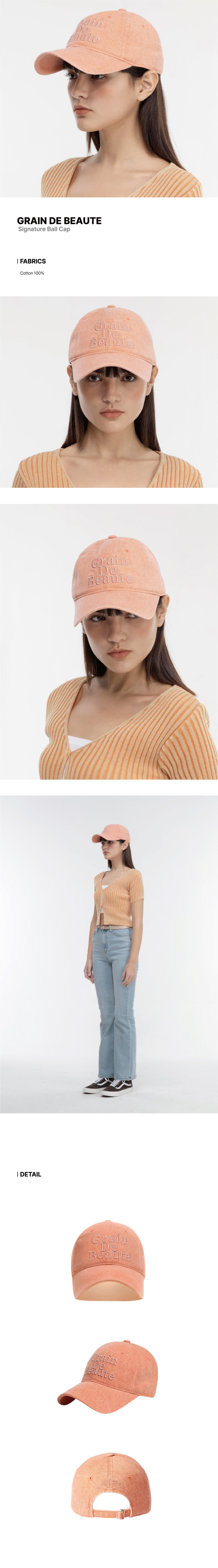 キャップ [ GRAIN DE BEAUTE ] Signature Ball Cap MUSINSA公式 | GRAIN DE BEAUTE Signature Ball Cap [Black]