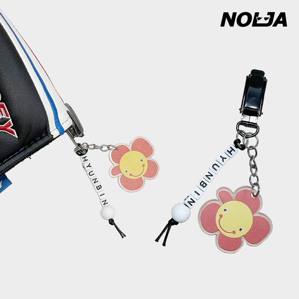 골프 이니셜 퍼터키퍼 스마일 꽃 / 퍼터커버 홀더 리쉬 고리