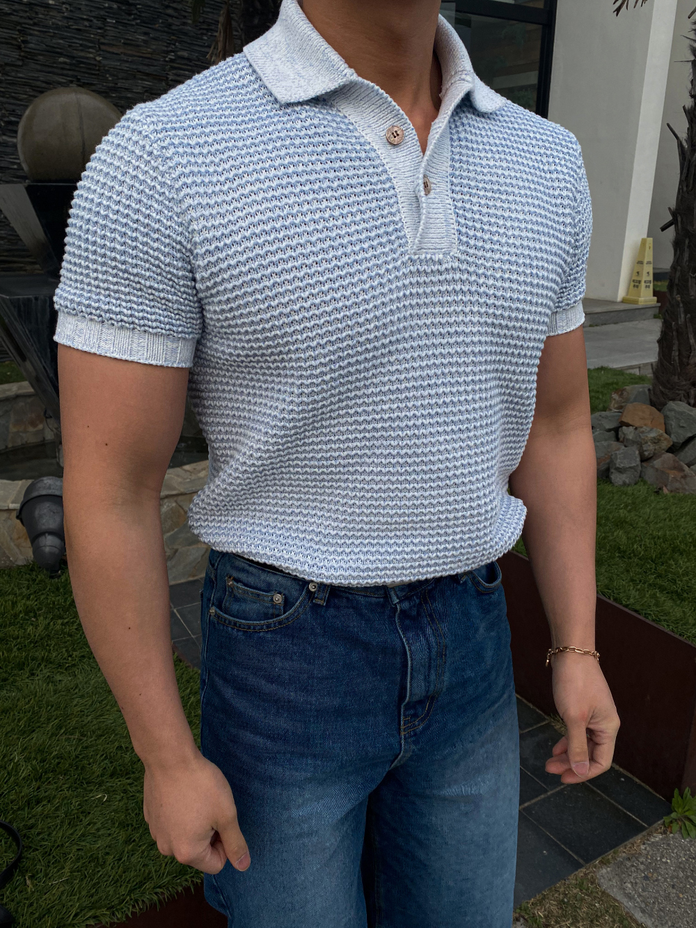 반팔 티셔츠 모델 착용 이미지-S1L83