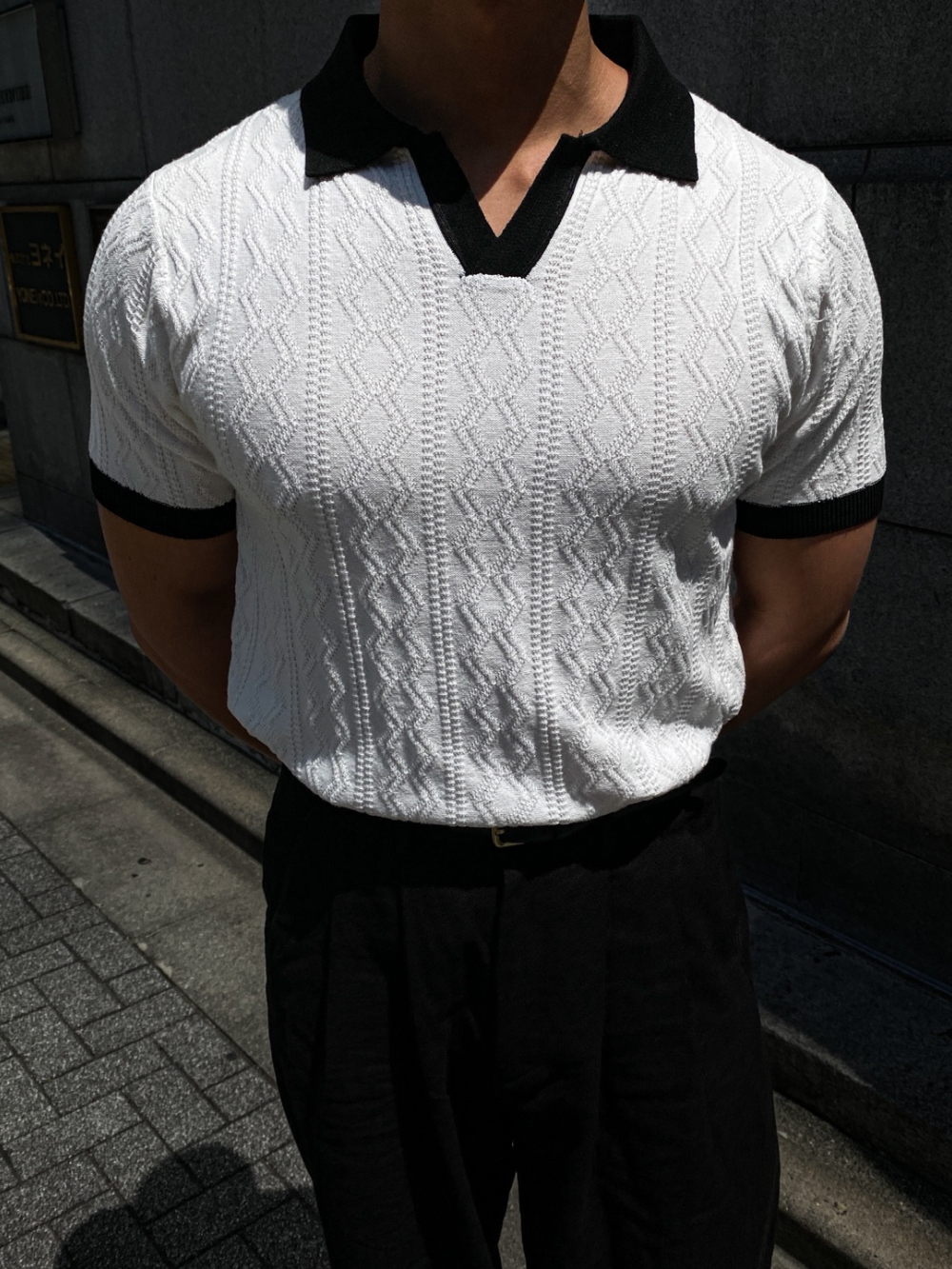 短袖T卹模特兒穿著圖片 - S1L21