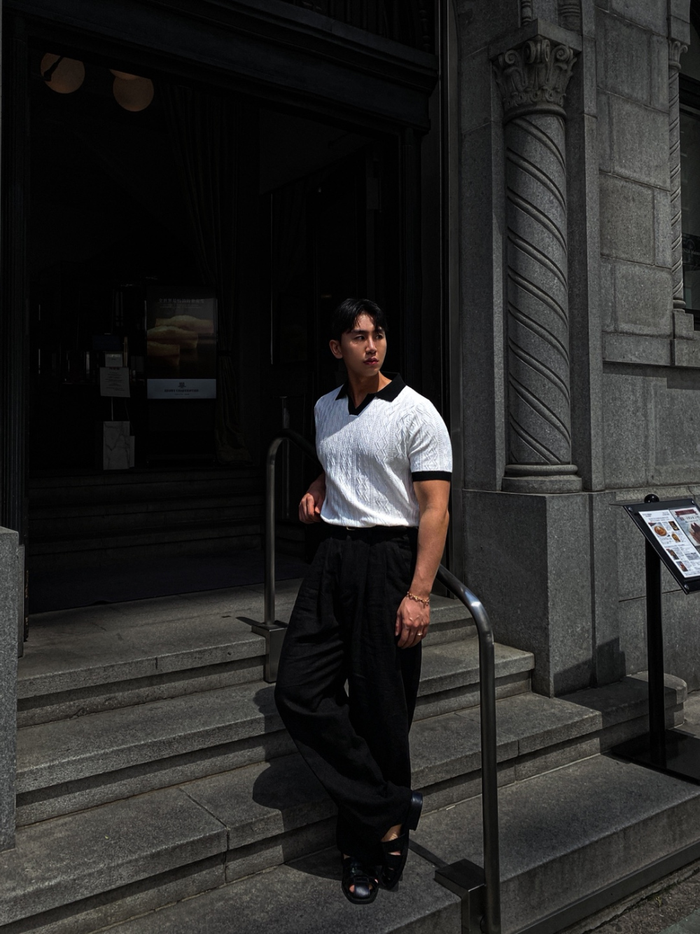 短袖T卹模特兒穿著圖片 - S1L18