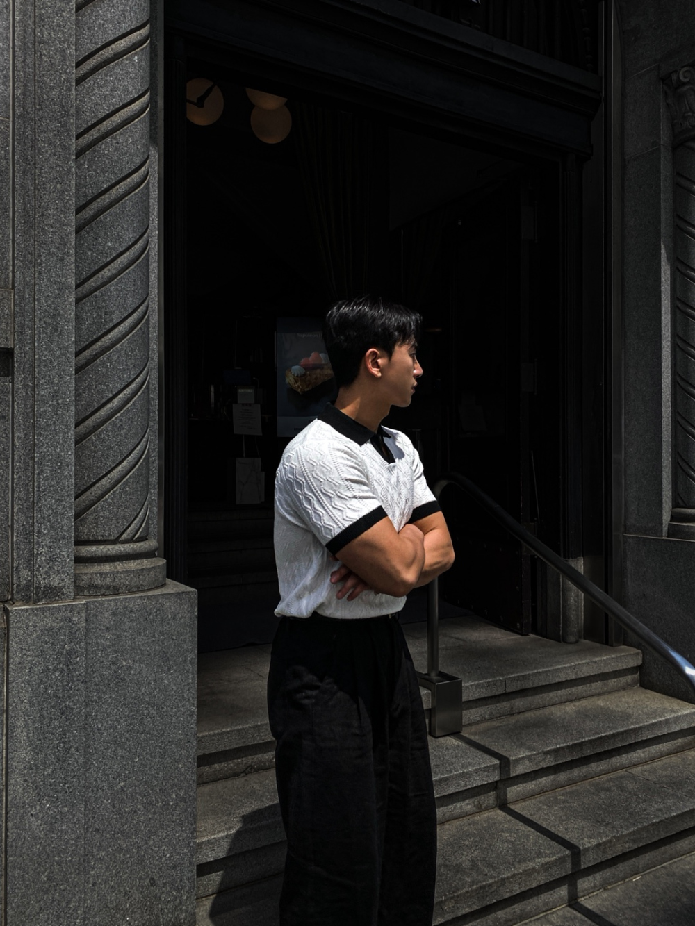 短袖T卹模特兒穿著圖片 - S1L25