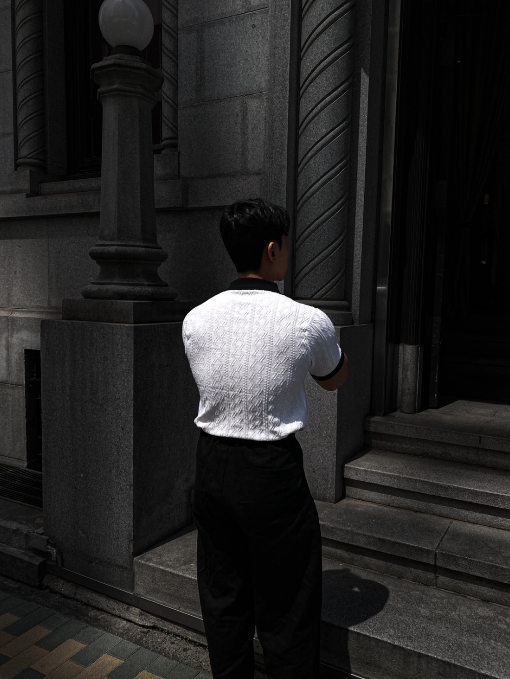 短袖T卹模特兒穿著圖片 - S1L27