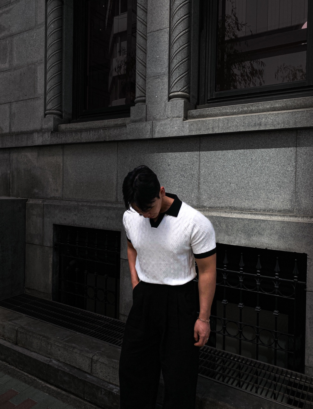 短袖T卹模特兒穿著圖片 - S1L24