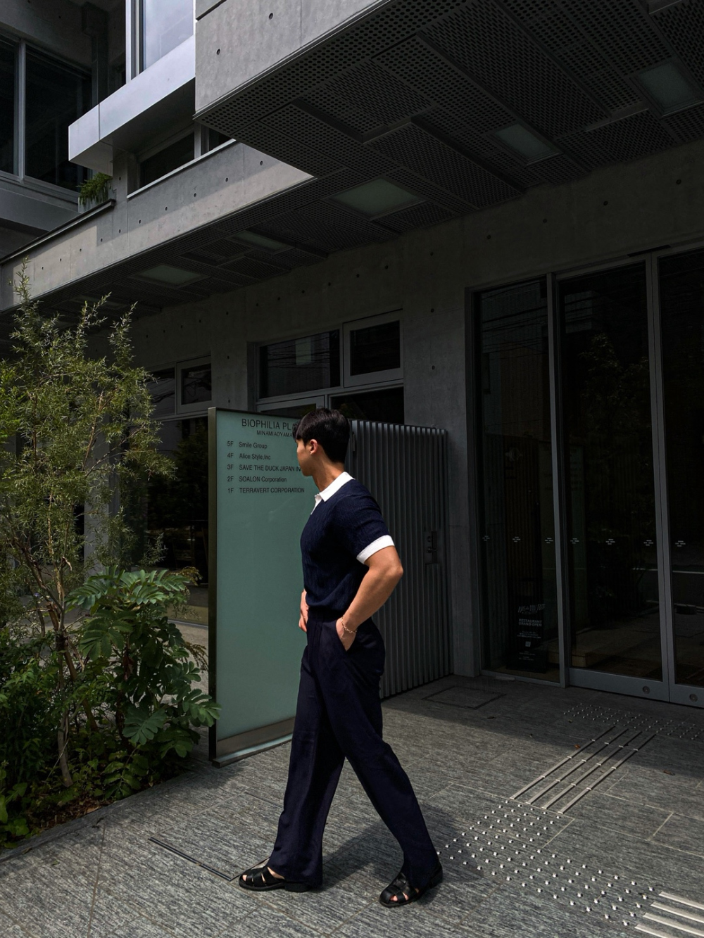 短袖T卹模特兒穿著圖片 - S1L49