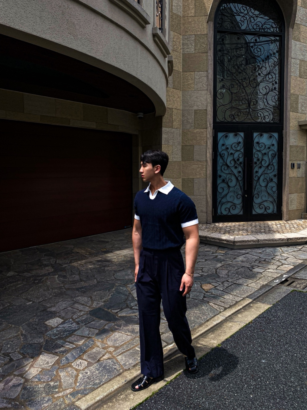 短袖T卹模特兒穿著圖片 - S1L38