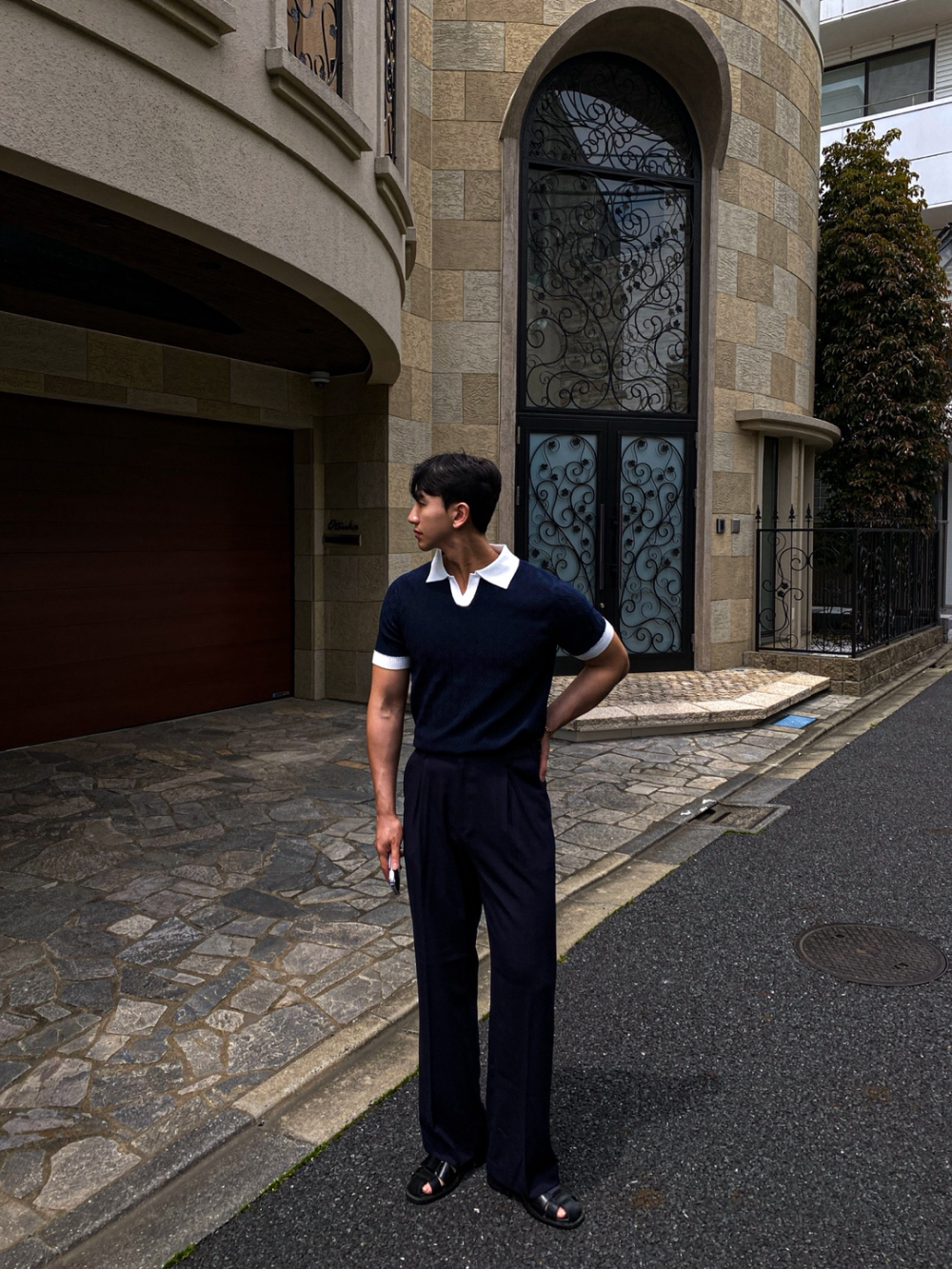 短袖T卹模特兒穿著圖片 - S1L37