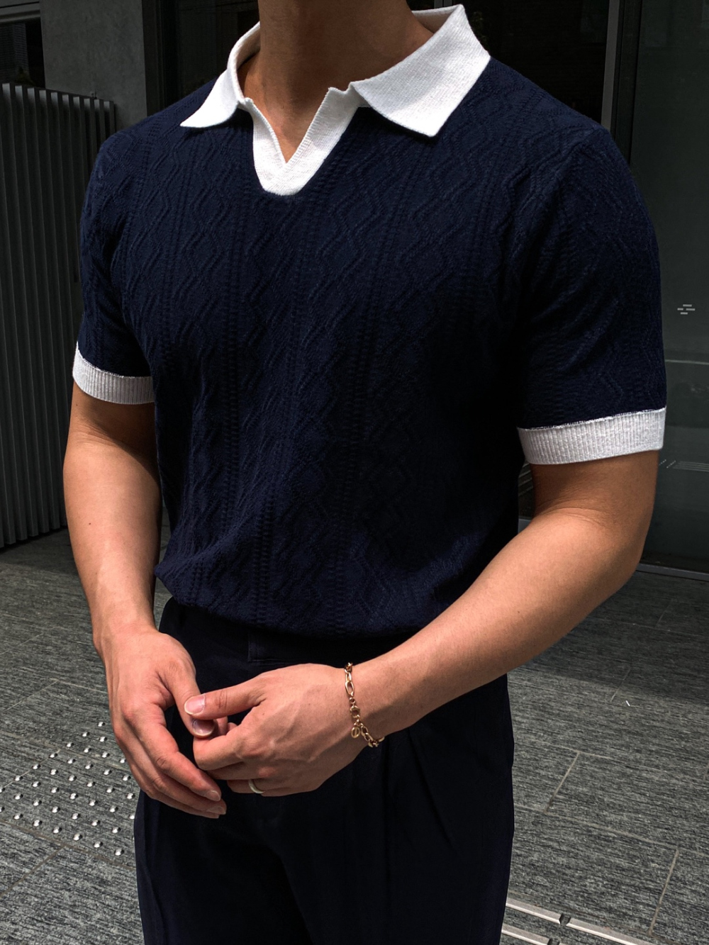 短袖T卹模特兒穿著圖片 - S1L58