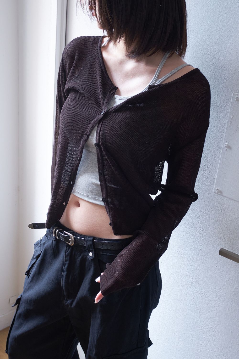 Daily Linen Sheer Cardigan - 섬세한 디테일의 린넨 시어 가디건 제품 이미지