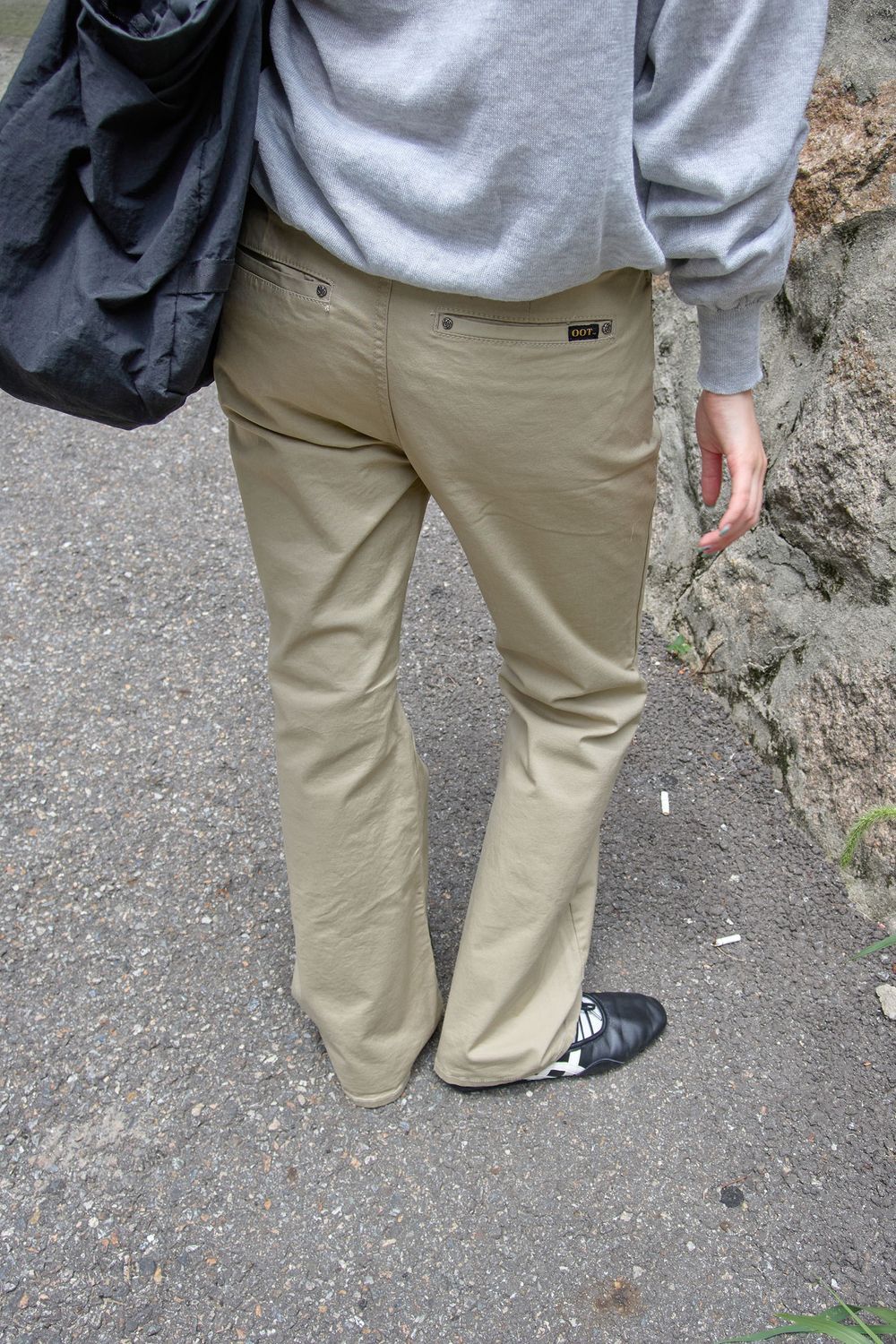 Simple Gabardine Bootcut Pants