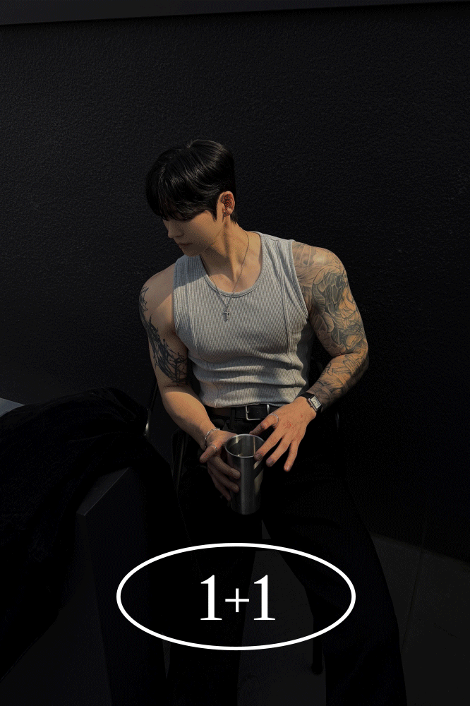 1+1 헤브 프론트 골지 절개 나시